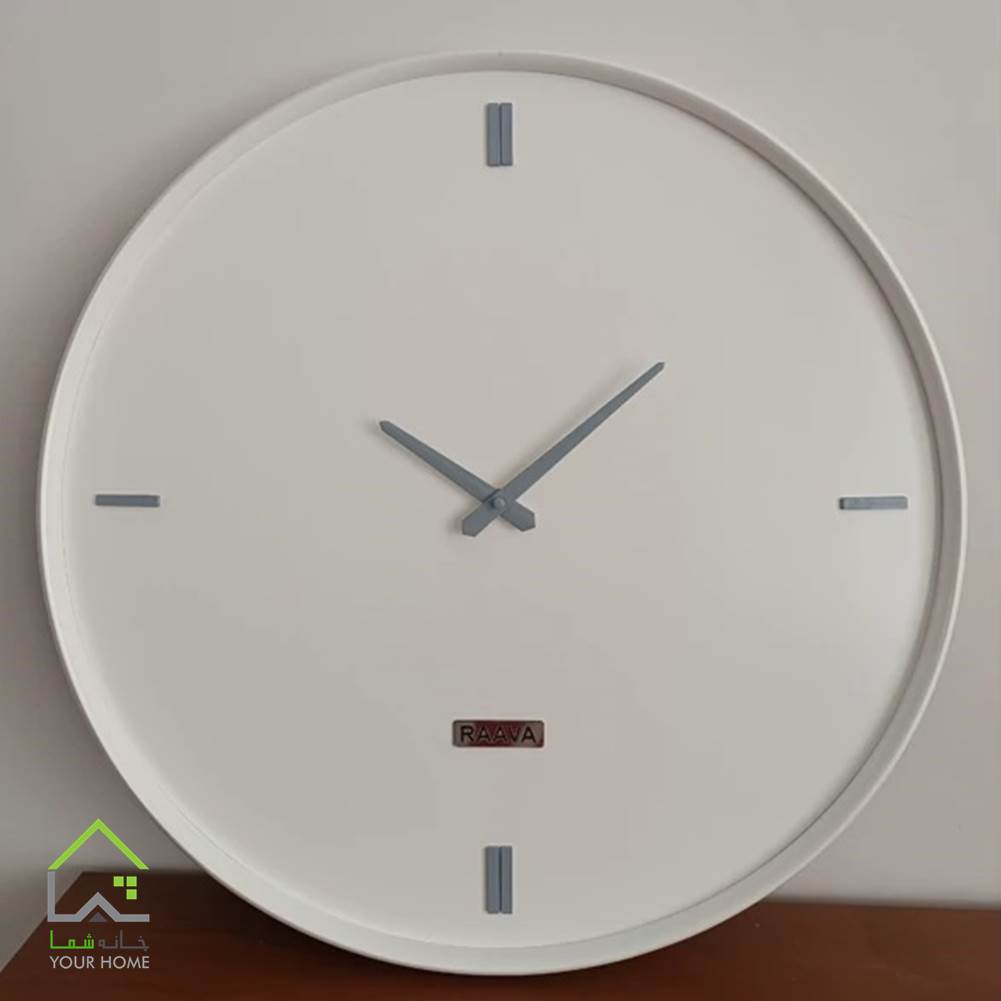 ساعت دیواری برف سفید طوسی